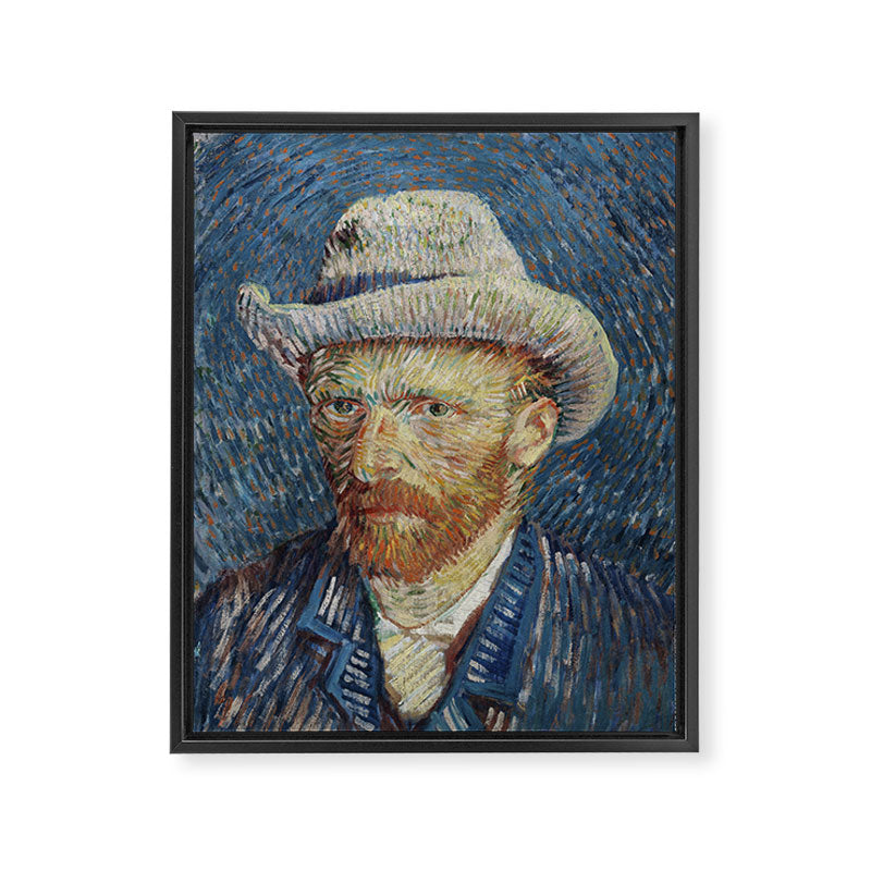 Self Portrait in Grey Felt Hat by Vincent Van Gogh Framed Canvas Print Gallery Image 6