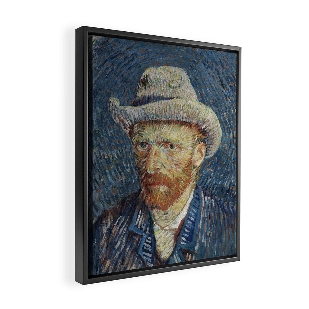 Self Portrait in Grey Felt Hat by Vincent Van Gogh Framed Canvas Print Gallery Image 2