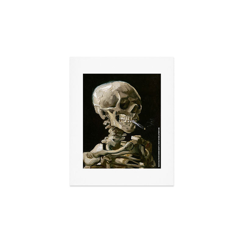 Skeleton with Smoking Cigarette by Vincent Van Gogh Art Print Gallery Image 1