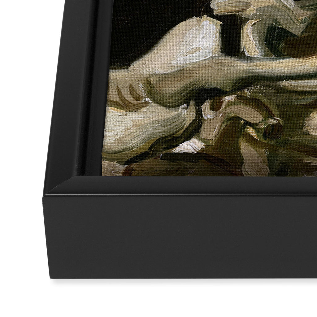 Skeleton with Smoking Cigarette by Vincent Van Gogh Framed Canvas Print Gallery Image 3