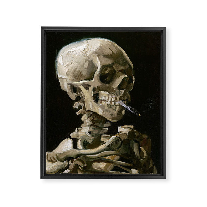 Skeleton with Smoking Cigarette by Vincent Van Gogh Framed Canvas Print Gallery Image 6