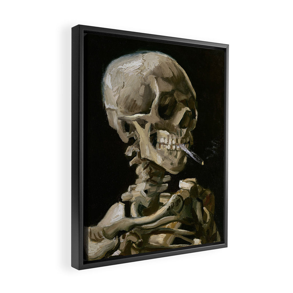 Skeleton with Smoking Cigarette by Vincent Van Gogh Framed Canvas Print Gallery Image 2
