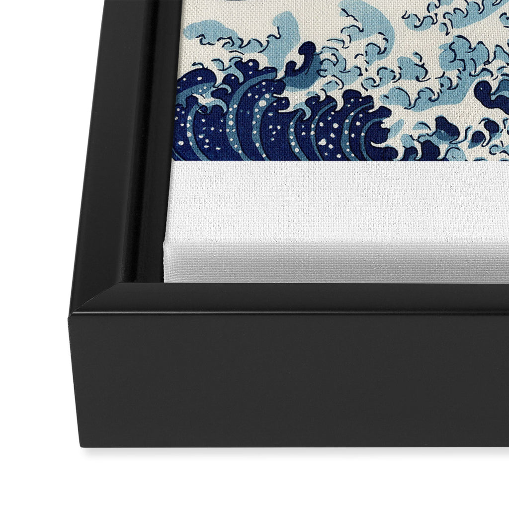The Great Wave by Katsushi Hokusai Framed Canvas Print Gallery Image 3