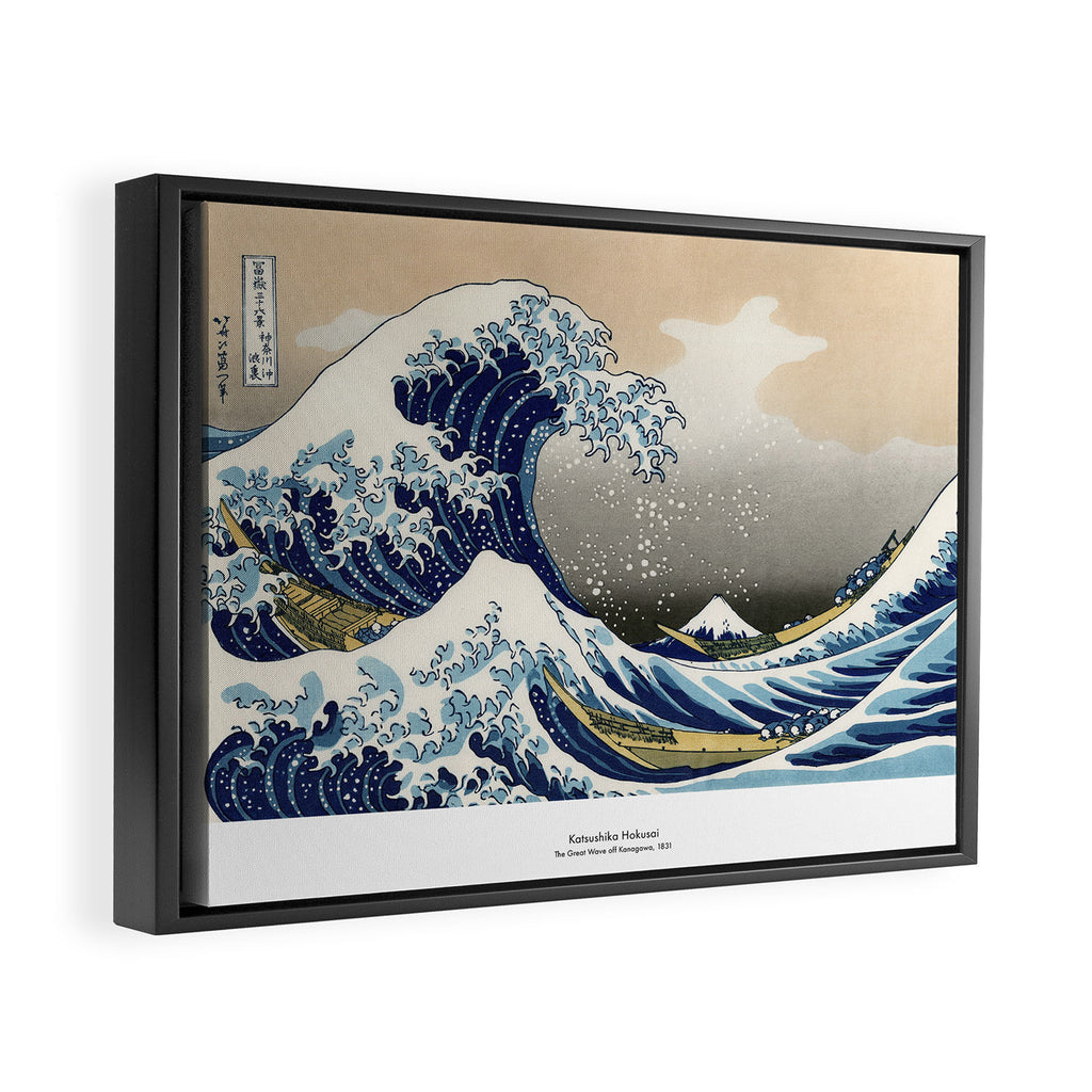 The Great Wave by Katsushi Hokusai Framed Canvas Print Gallery Image 2