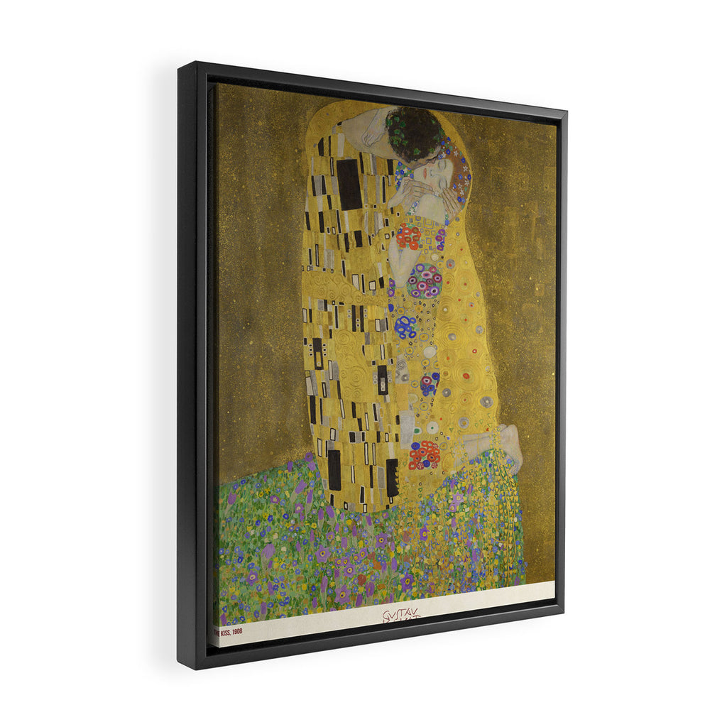 The Kiss by Gustav Klimt Framed Canvas Print Gallery Image 2