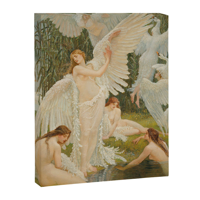 The Swan Maidens by Walter Crane Canvas Print Gallery Image 1