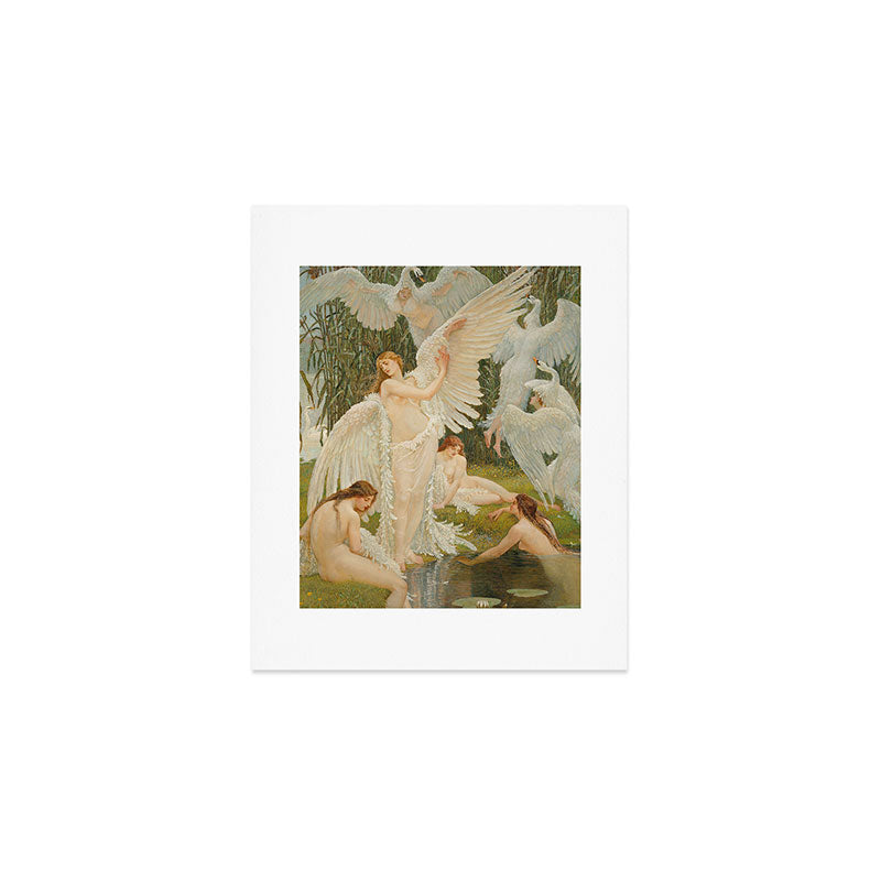 The Swan Maidens by Walter Crane Art Print Gallery Image 1