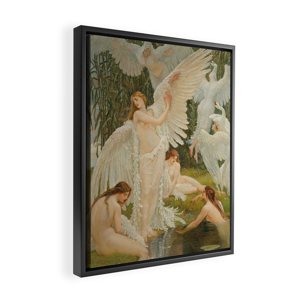 The Swan Maidens by Walter Crane Framed Canvas Print Gallery Image 2