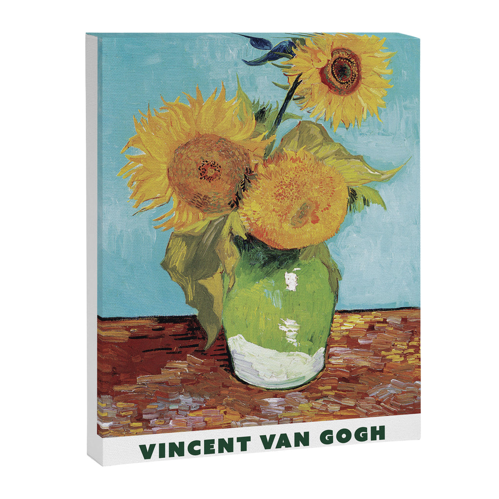 Three Sunflowers in a Vase by Vincent Van Gogh Canvas Print Gallery Image 6