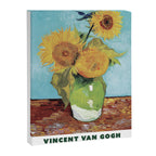 Three Sunflowers in a Vase by Vincent Van Gogh Canvas Print Gallery Image 6