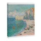 Etretat, The Beach and the Falaise d'Amont by Claude Monet Canvas Print Gallery Image 6
