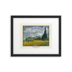 Wheat Field with Cypress by Vincent Van Gogh Framed Art Print Gallery Image 5