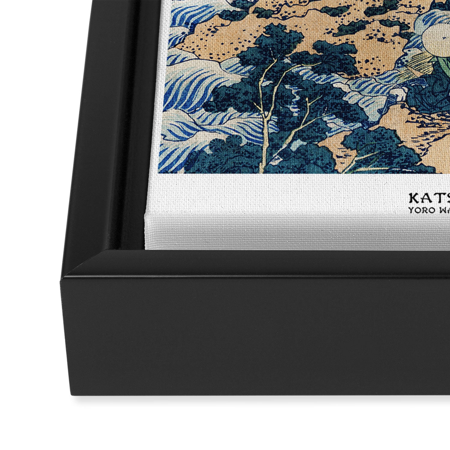 YÅrÅ Waterfall by Katsushika Hokusai Framed Canvas Print Gallery Image 3