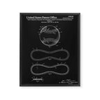 Baseball Patent - Black Framed Canvas Print Gallery Image 6