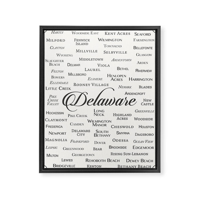 Delaware Framed Canvas Print Gallery Image 1