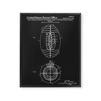 Football Patent - Black Framed Canvas Print Gallery Image 6