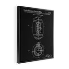 Football Patent - Black Framed Canvas Print Gallery Image 2