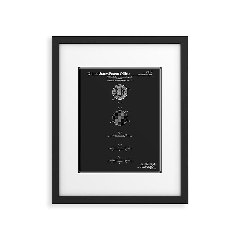 Golf Ball Patent - Black Framed Art Print Gallery Image 5