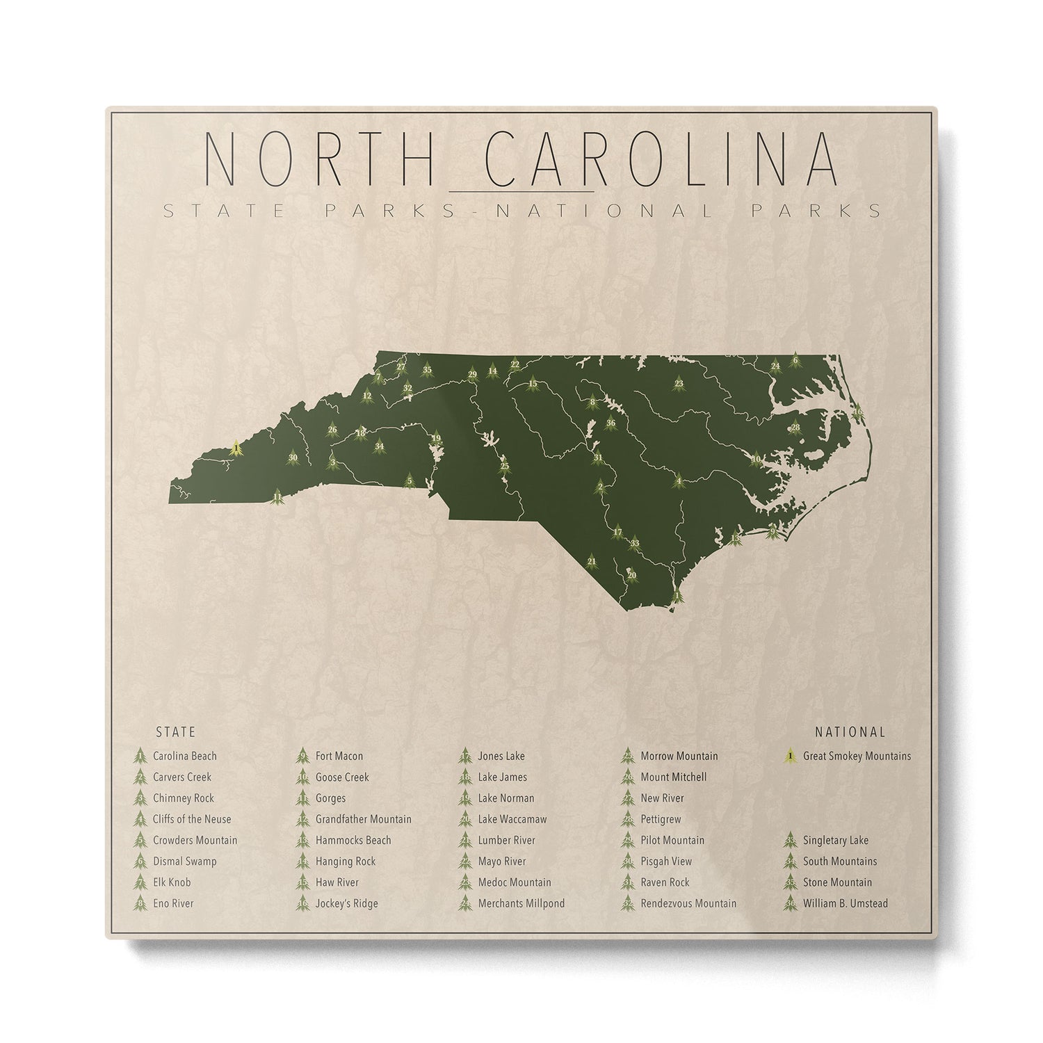 North Carolina Parks Metal Print Gallery Image 2