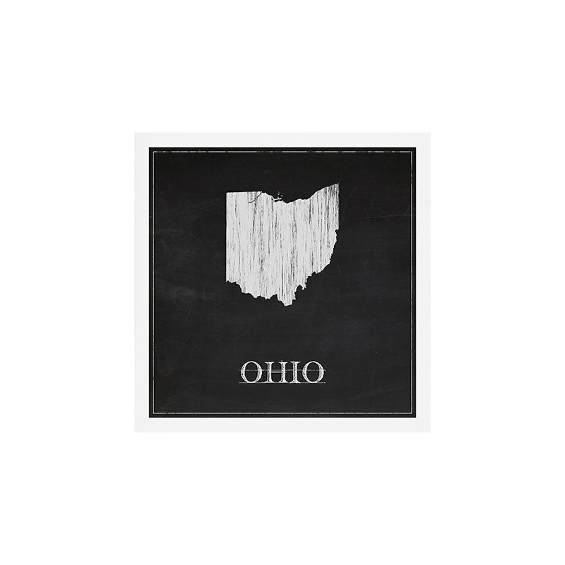 Ohio State Map Chalk Drawing Art Print – Society6