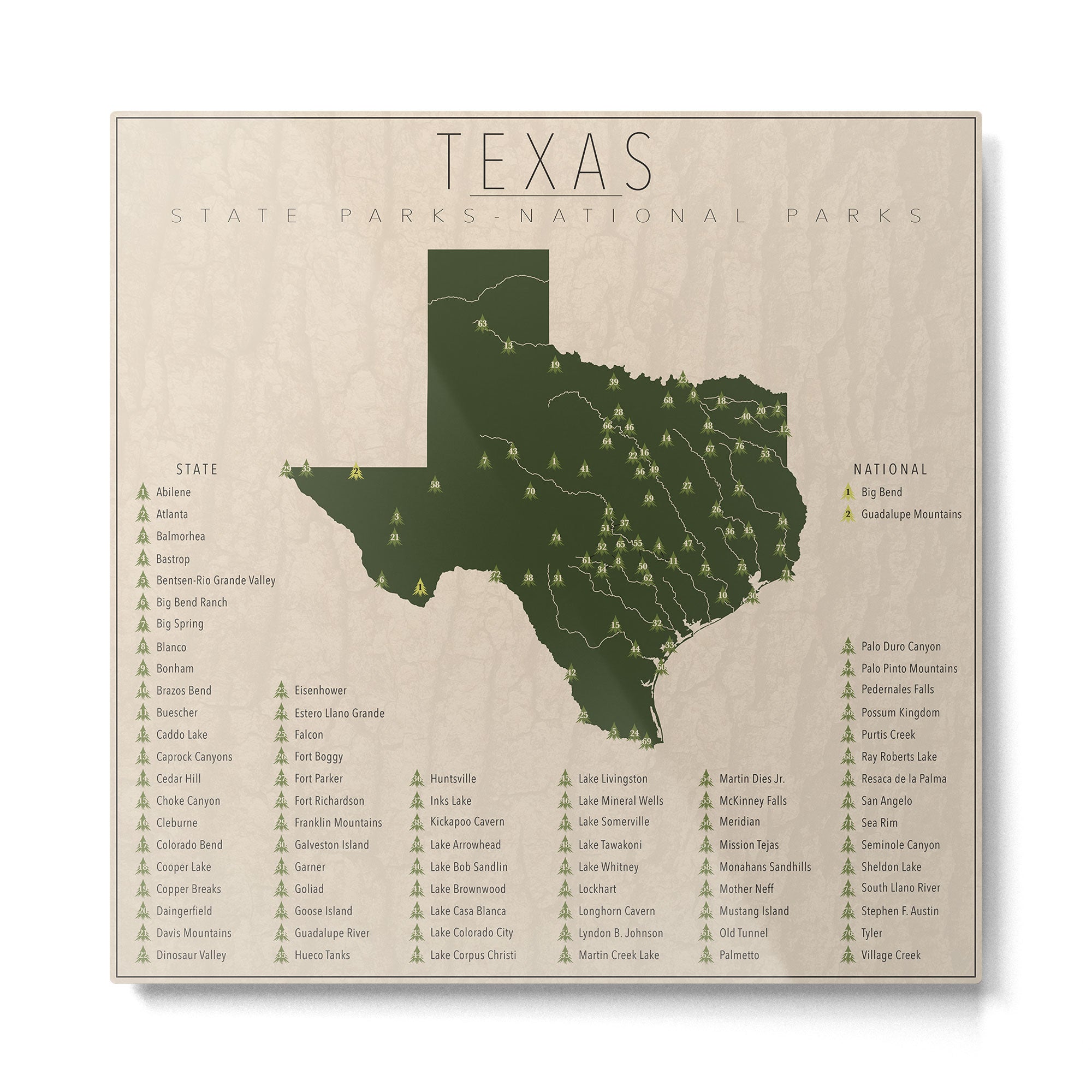 Texas Parks Metal Print Gallery Image 2