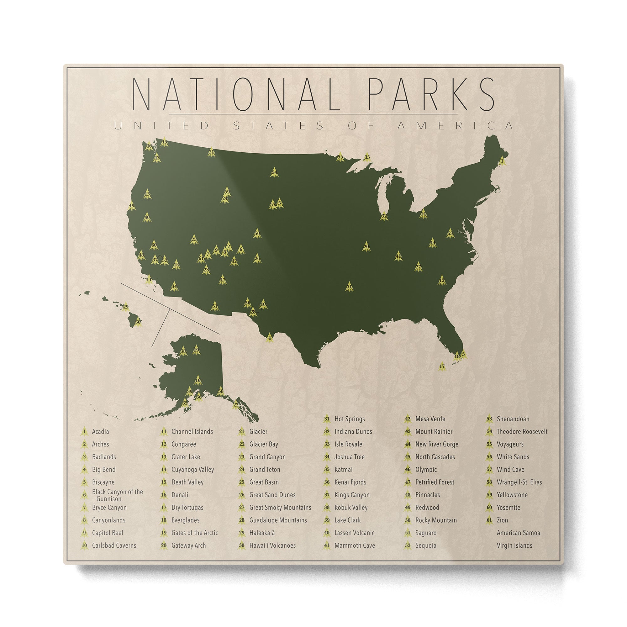 US National Parks Metal Print Gallery Image 2