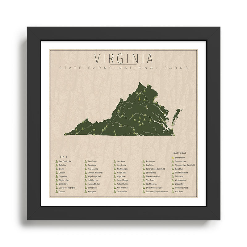 Virginia Parks Framed Art Print Gallery Image 1