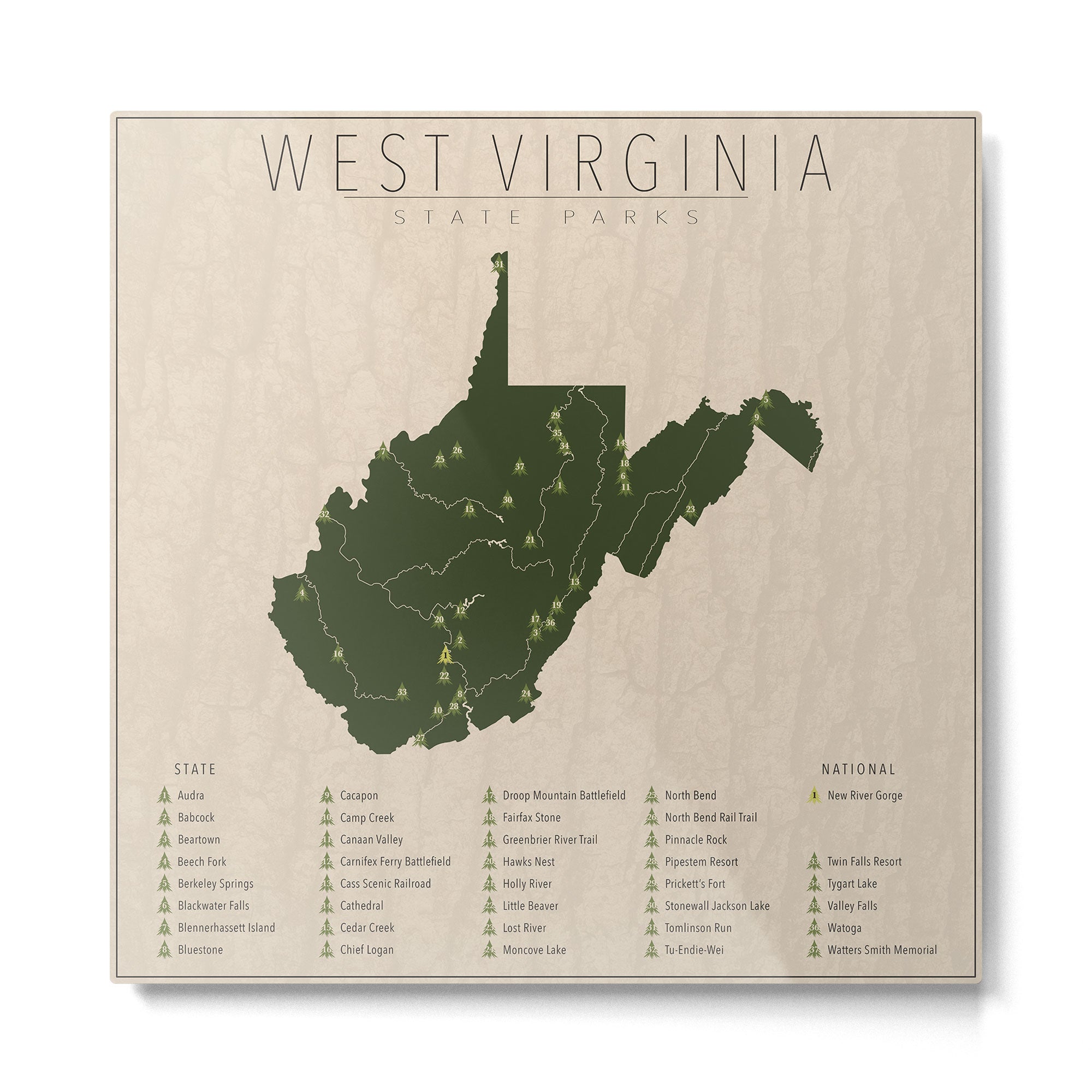 West Virginia Parks Metal Print Gallery Image 2