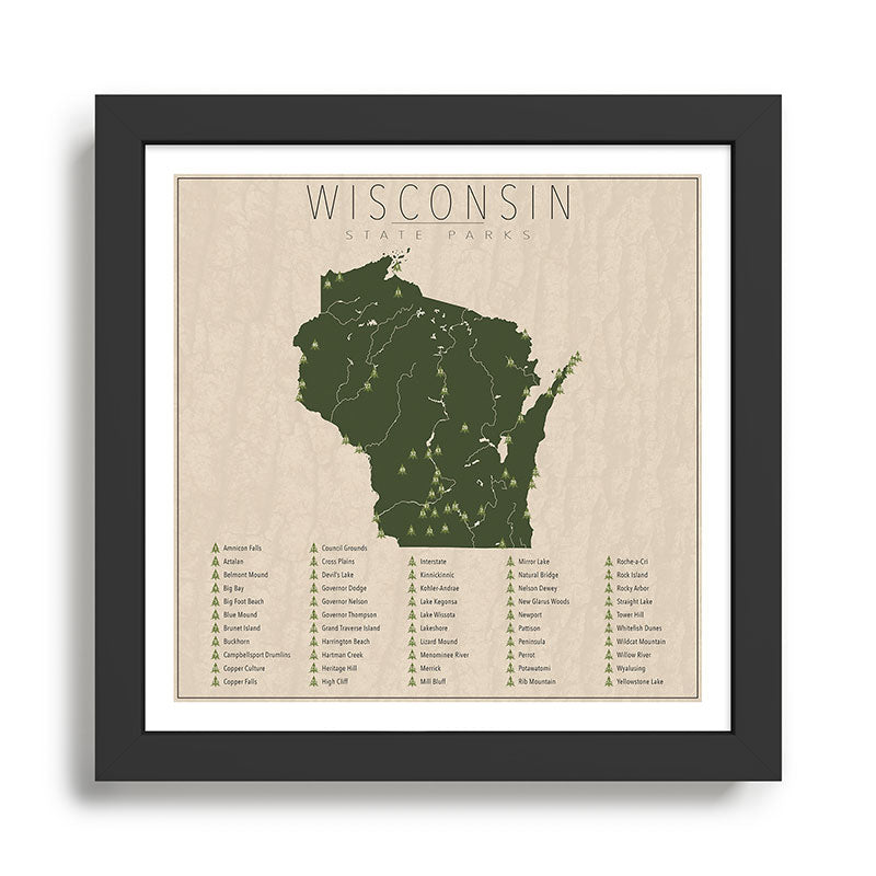Wisconsin Parks Framed Art Print Gallery Image 1