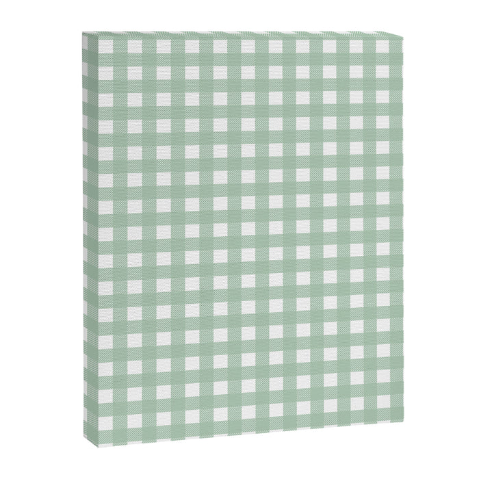 Buffalo Checks in Sage Green and White Canvas Print Gallery Image 1