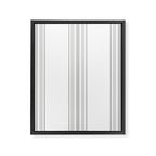 Farmhouse Ticking Stripes in Gray on White Framed Canvas Print Gallery Image 8