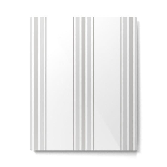 Farmhouse Ticking Stripes in Gray on White Metal Print Gallery Image 1