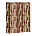 Modern Tabs in Brown, Burgundy and Tan Canvas Print Gallery Image 8