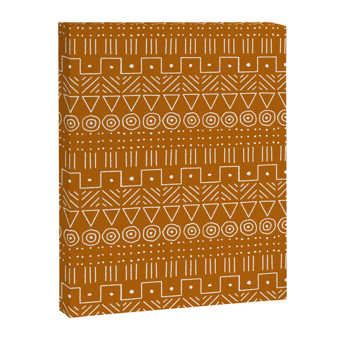 Mudcloth Style 1 in Orange Canvas Print Gallery Image 1