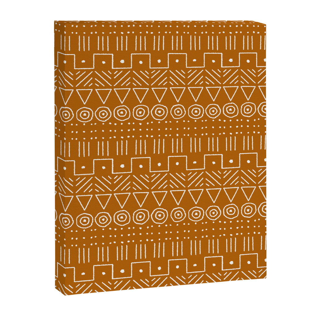 Mudcloth Style 1 in Orange Canvas Print Gallery Image 8