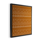 Mudcloth Style 1 in Orange Framed Canvas Print Gallery Image 2