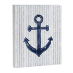 Rustic Anchor in navy blue Canvas Print Gallery Image 8
