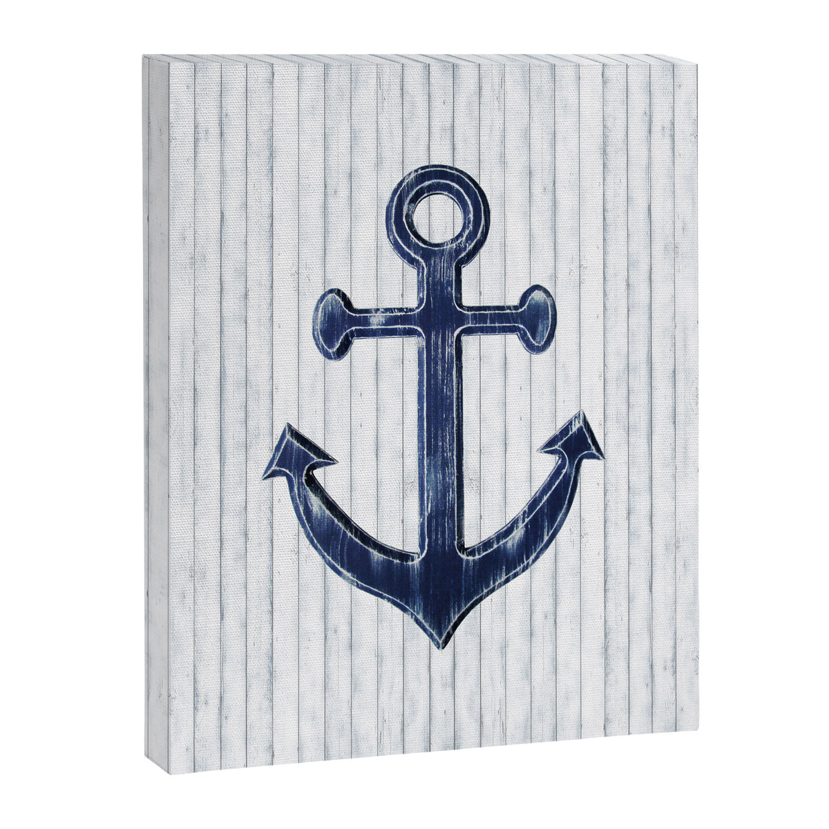 Rustic Anchor in navy blue Canvas Print Gallery Image 8