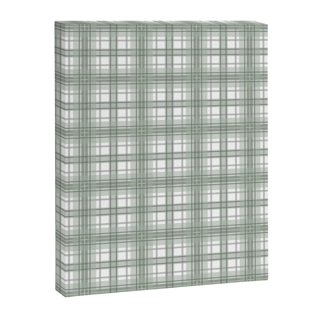 Sage Green and Gray Plaid Canvas Print Gallery Image 8