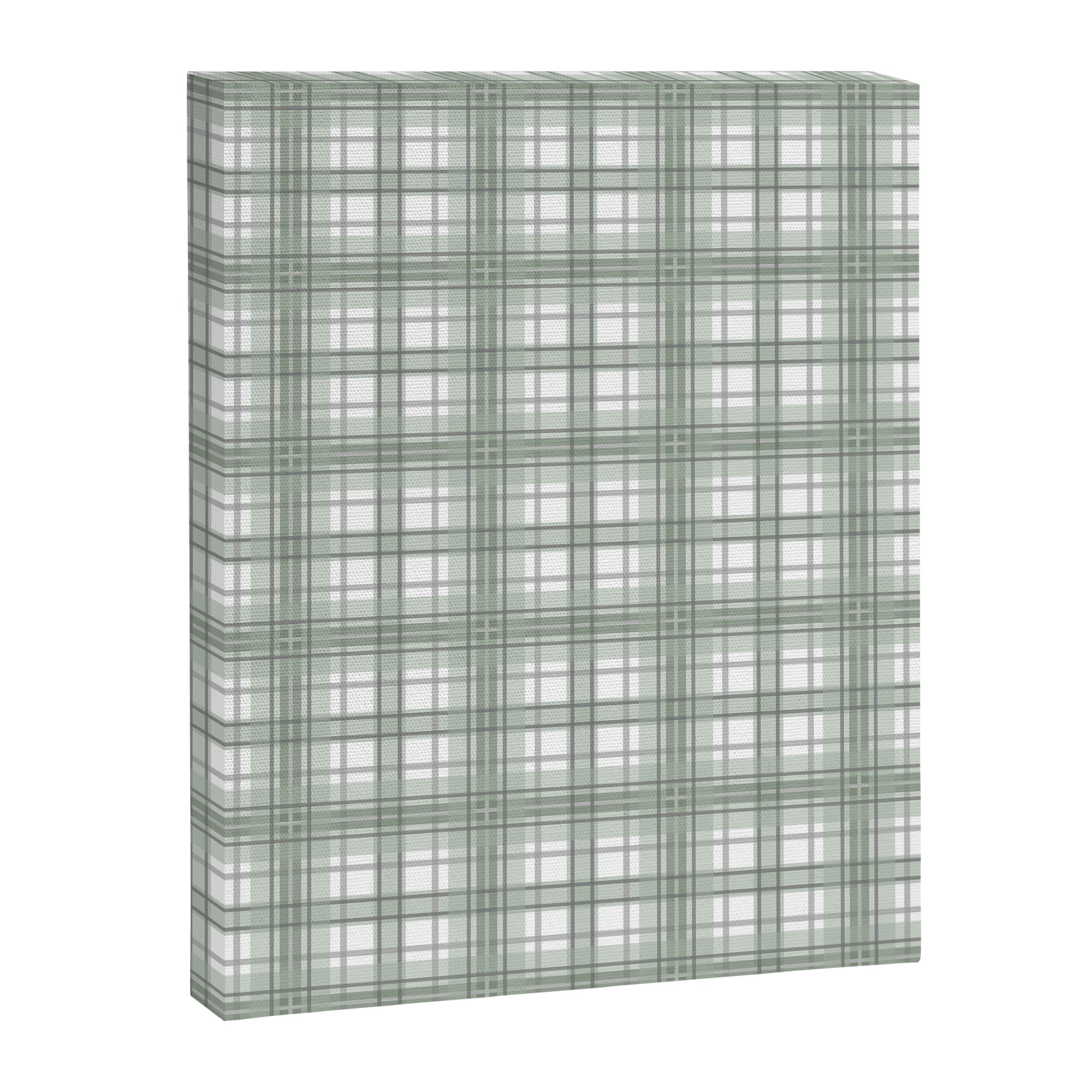 Sage Green and Gray Plaid Canvas Print Gallery Image 8
