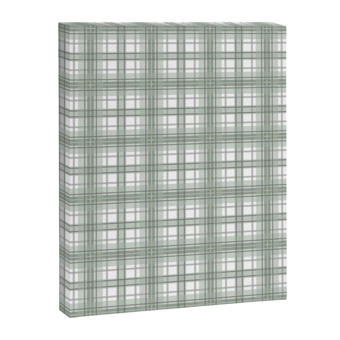 Sage Green and Gray Plaid Canvas Print Gallery Image 1
