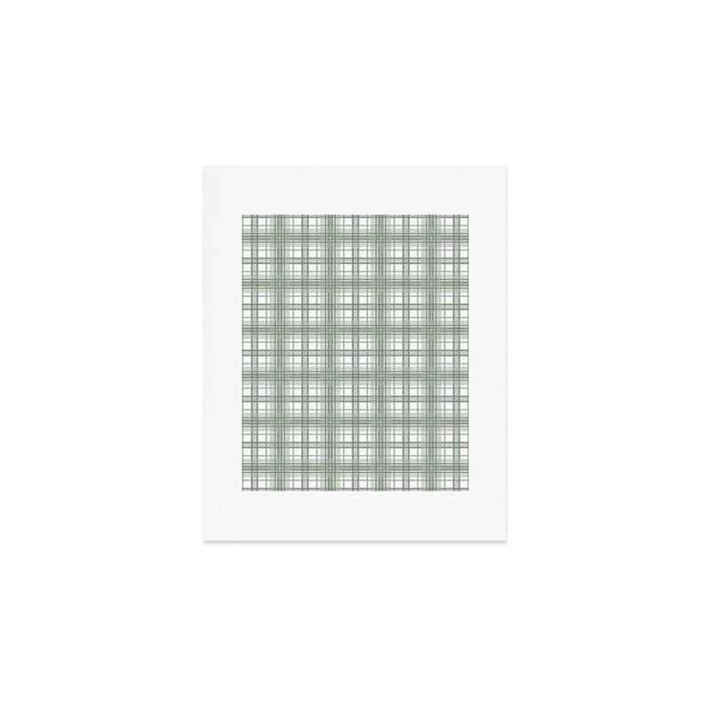 Sage Green and Gray Plaid Art Print Gallery Image 1