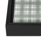 Sage Green and Gray Plaid Framed Canvas Print Gallery Image 3