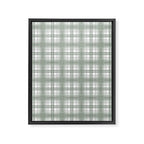 Sage Green and Gray Plaid Framed Canvas Print Gallery Image 8