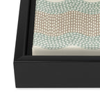 Wavy River I in cream, sage green, tan Framed Canvas Print Gallery Image 3