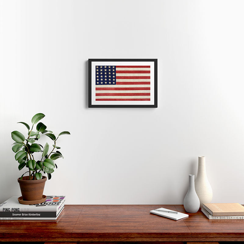 American Flag Painting Framed Art Print Gallery Image 2