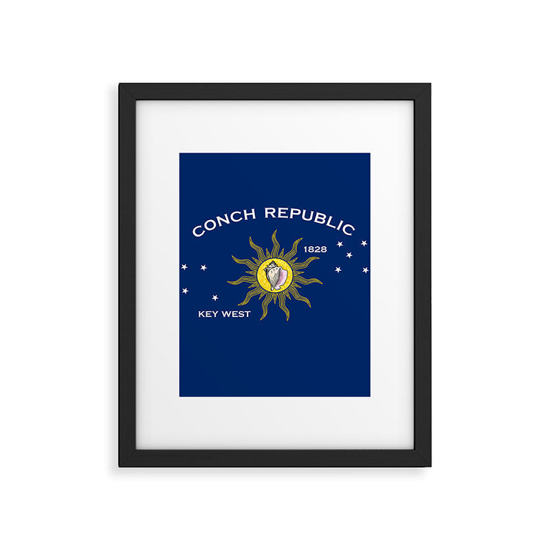 Conch Republic Flag Framed Art Print Gallery Image 6