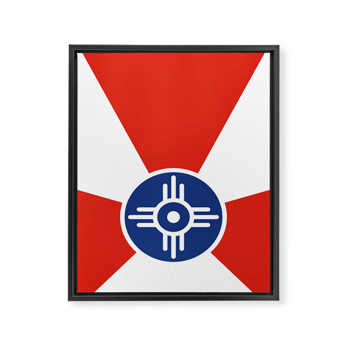 Flag of Wichita, Kansas Framed Canvas Print Gallery Image 1
