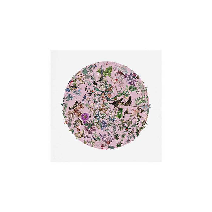Bird menagerie mauve Art Print Gallery Image 1