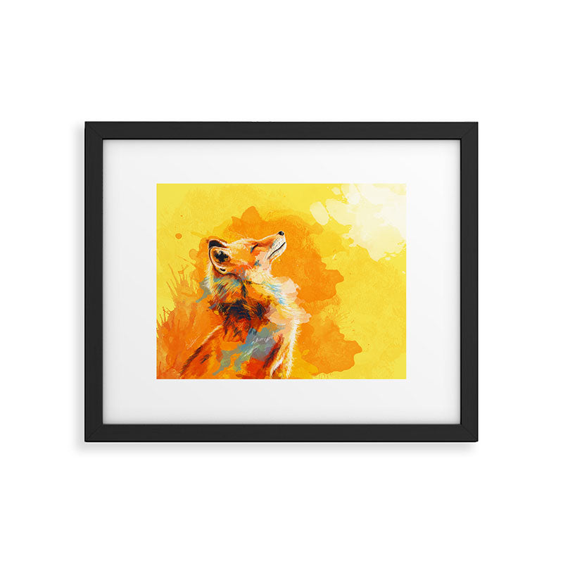 Blissful Light - Fox portrait Framed Art Print Gallery Image 1